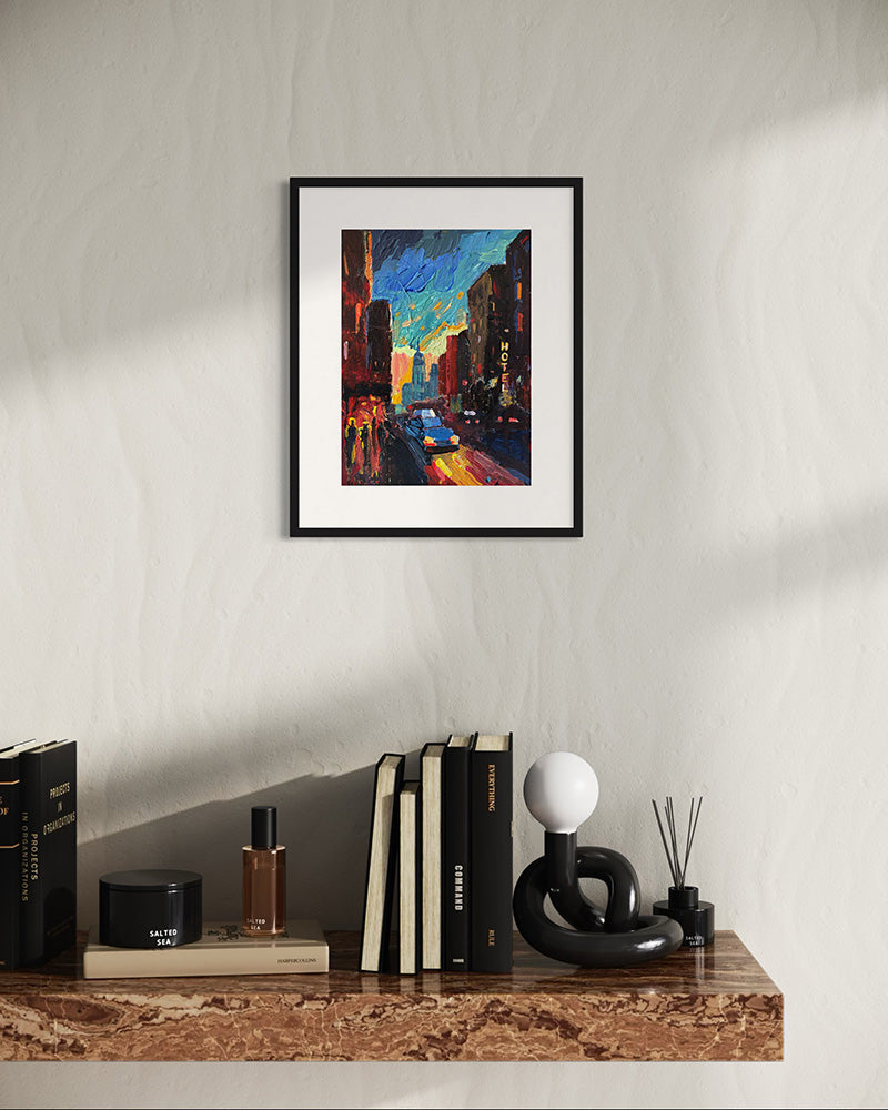 "Hotel" Acrylic Painting on Canvas Board