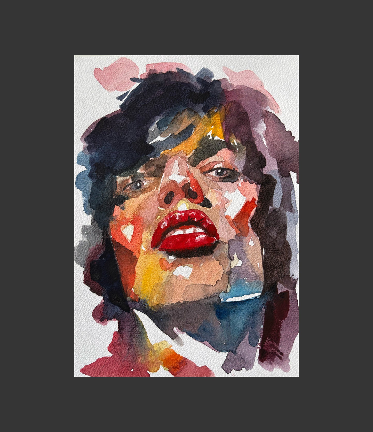 "Mick" - Small Watercolor On Paper - 15x21cm