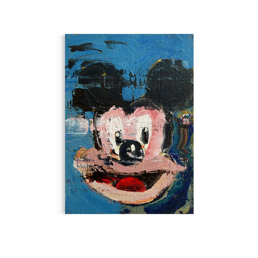 "Mickey" Small Acrylic Painting on Canvas Board
